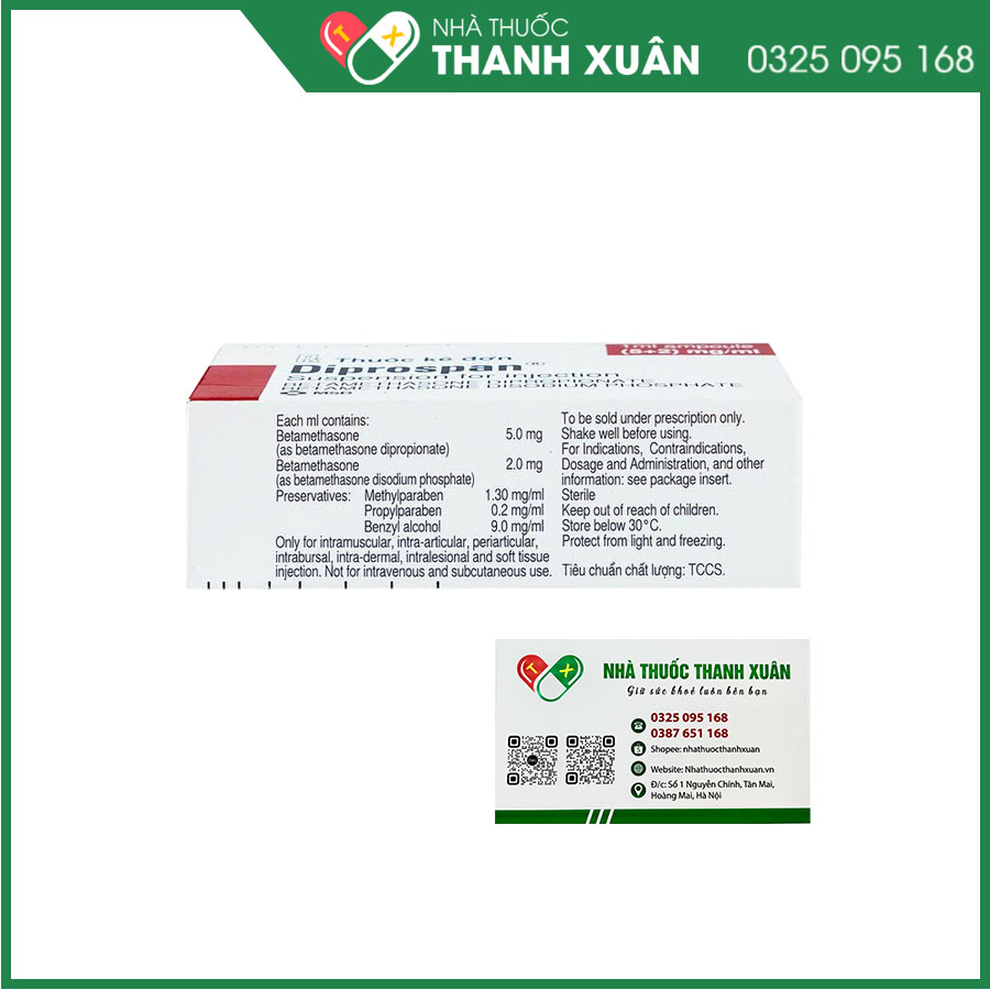 Diprospan điều trị viêm nhiễm hoặc dị ứng